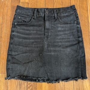 Black Denim Mini Skirt Casual